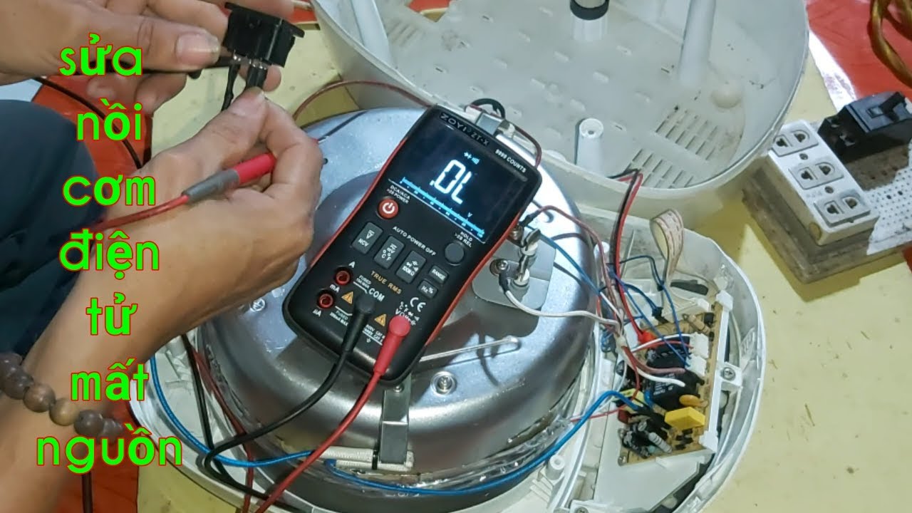 Sửa nồi cơm điện tử bị mất nguồn    fix the lost rice cooker(kenh sang tao Đ&C2)