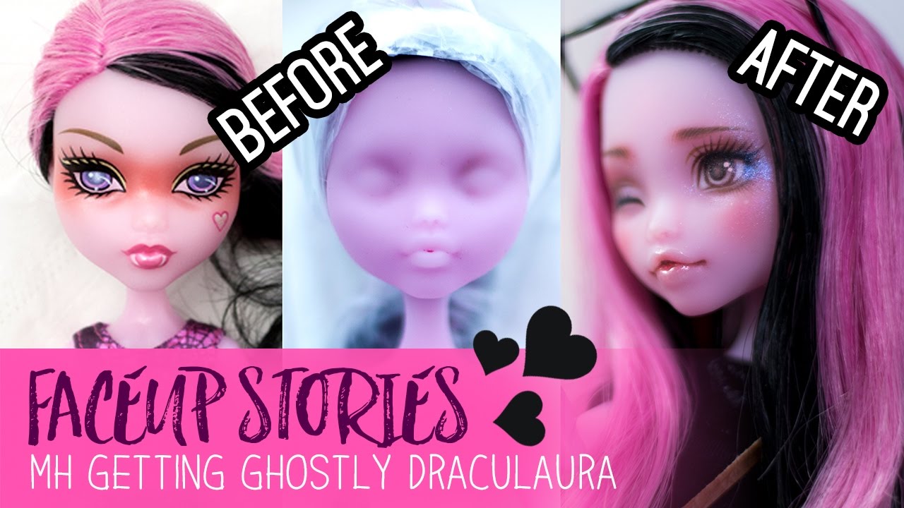 Repainting Dolls - MH Getting Ghostly Draculaura - Faceup Stories ep.44