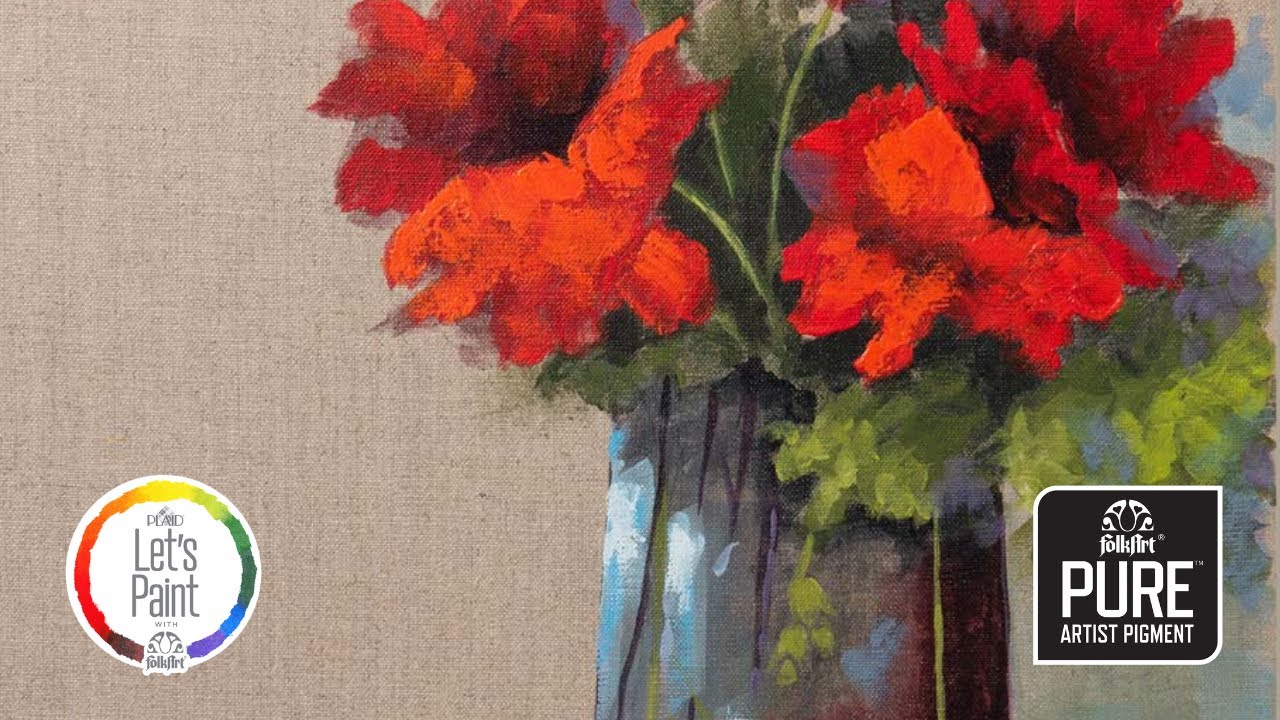 FolkArt Color Lesson Painting Tutorial: Poppies