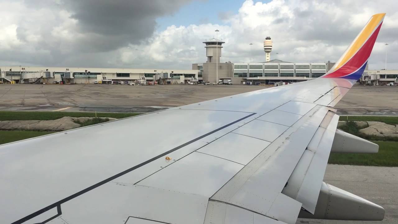 Southwest Airlines 737-700 Pushback, Taxi, and Takeoff from Orlando