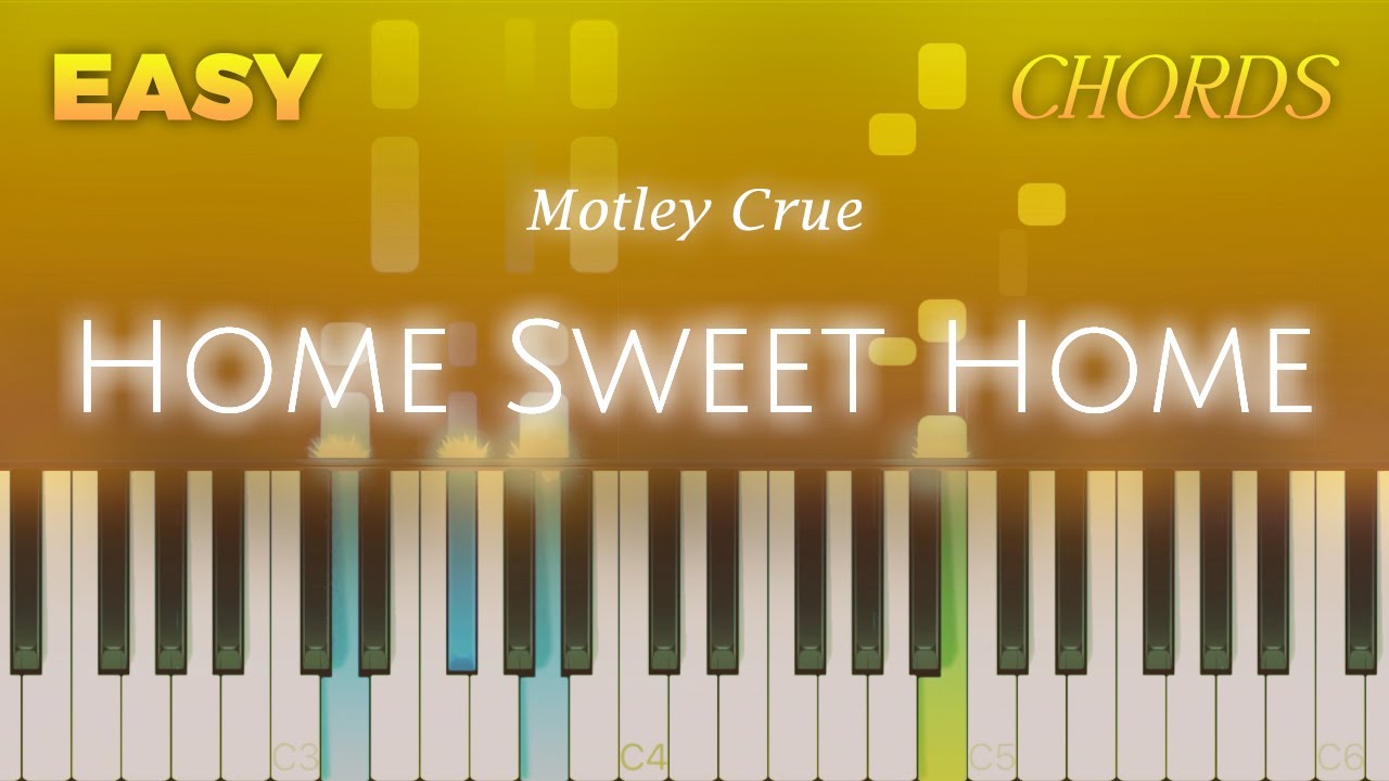 Mötley Crüe - Home Sweet Home - EASY Piano CHORDS TUTORIAL by Piano Fun Play