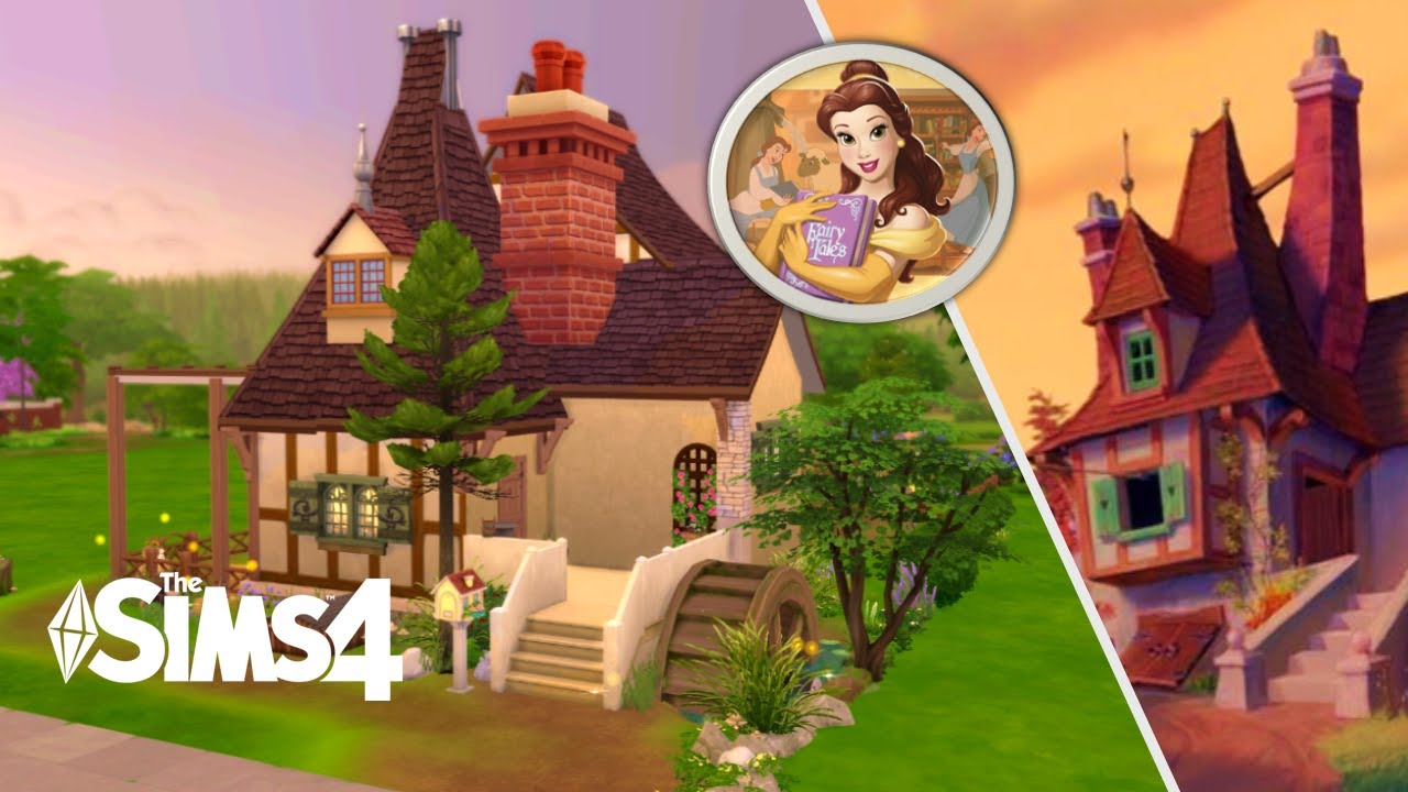 Building Belle’s Cottage🥀✨ | Disney Princess Homes | No CC | No Talking