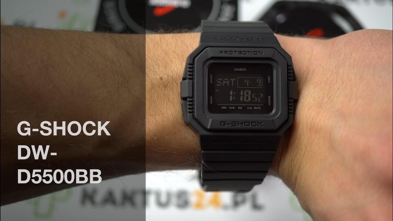 CASIO G-SHOCK DW-D5500BB-1 ALL BLACK 4K VIDEO