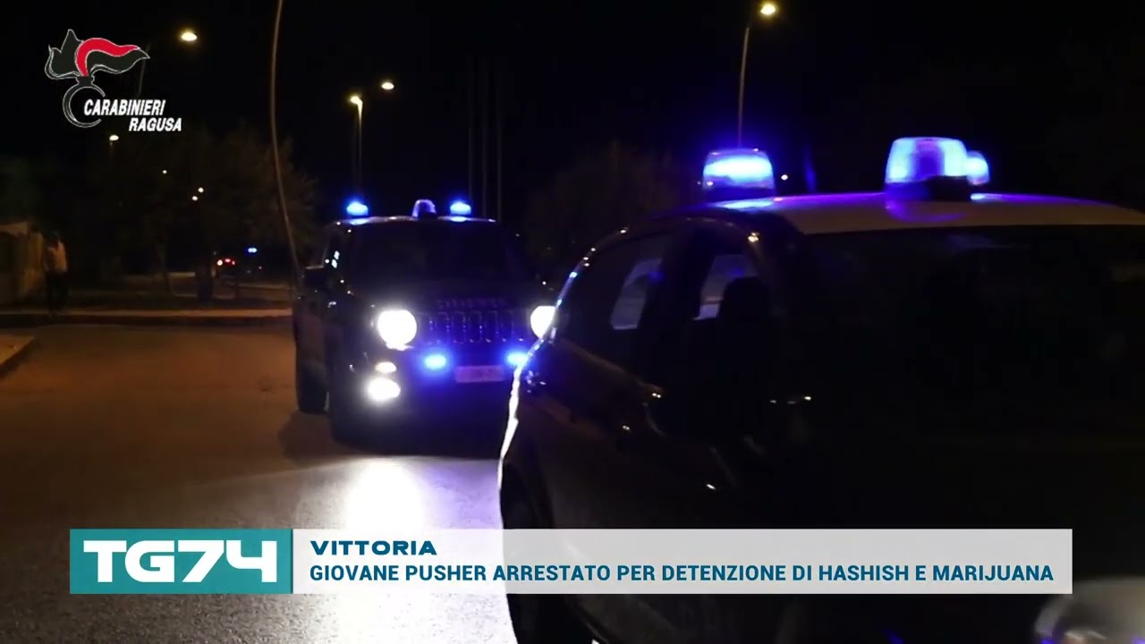 VITTORIA - GIOVANE PUSHER ARRESTATO PER DETENZIONE DI HASHISH E MARIJUANA