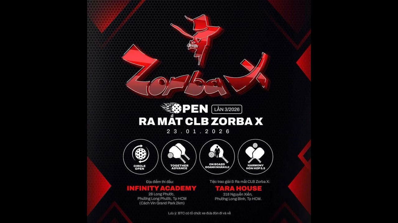 🔴[Trực tiếp] ZORBA X OPEN CUP - XUÂN ĐỨC/VŨ ĐỨC TUẤN VS QUỐC KHÁNH/ĐẮC TIẾN