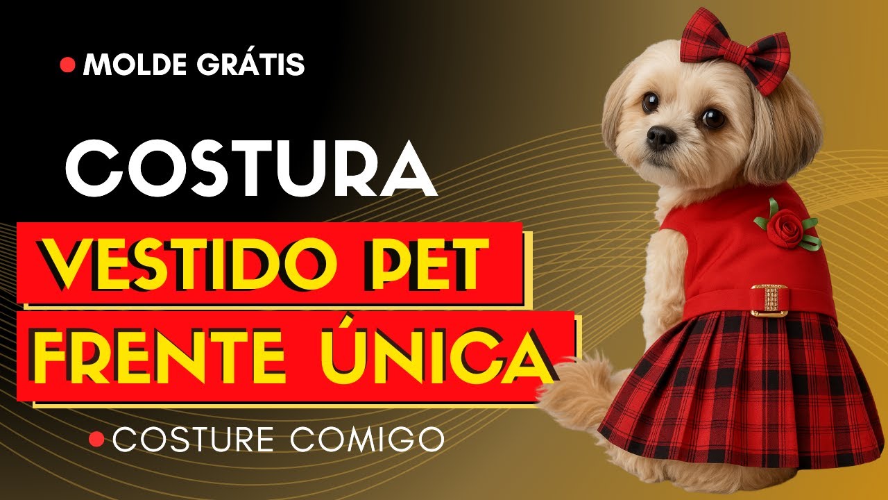 Vestido para Pet com Molde e Passo a Passo