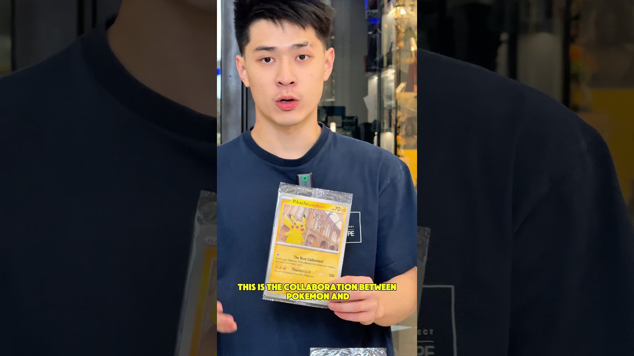 Pokemon x Natural History Museum UK Pikachu At The Museum Jumbo Promo Card.