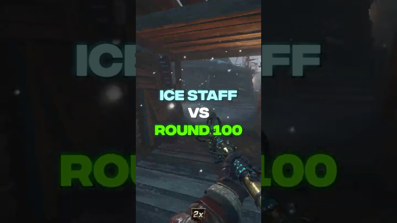 Ice Staff VS ROUND 100 on Cod Zombies #shorts #zombiesshort