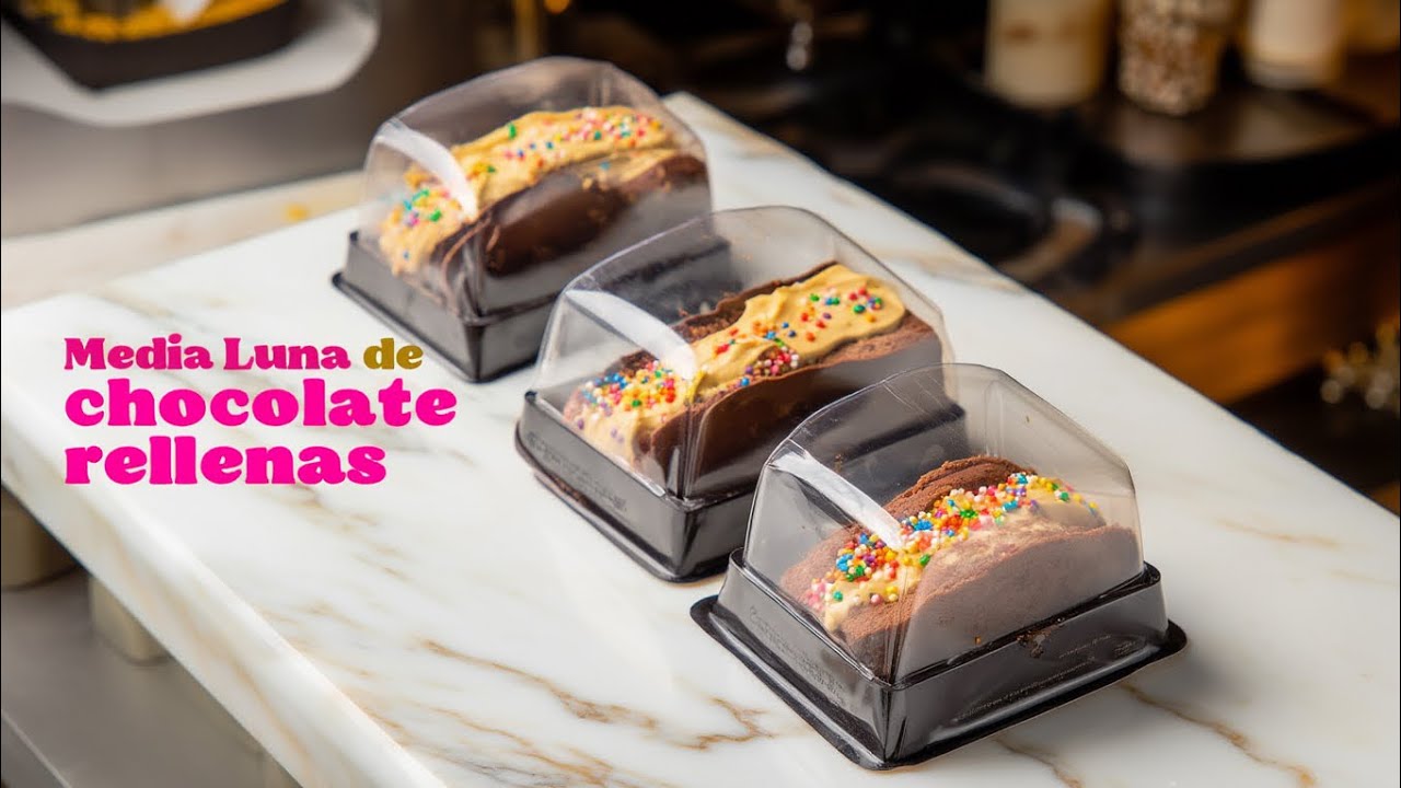 🌙🥮Media luna de chocolate 😋