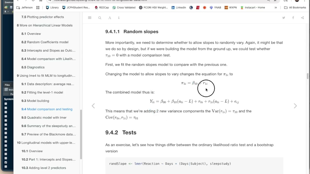 Lesson 9: Longitudinal data with lme4 Part 1
