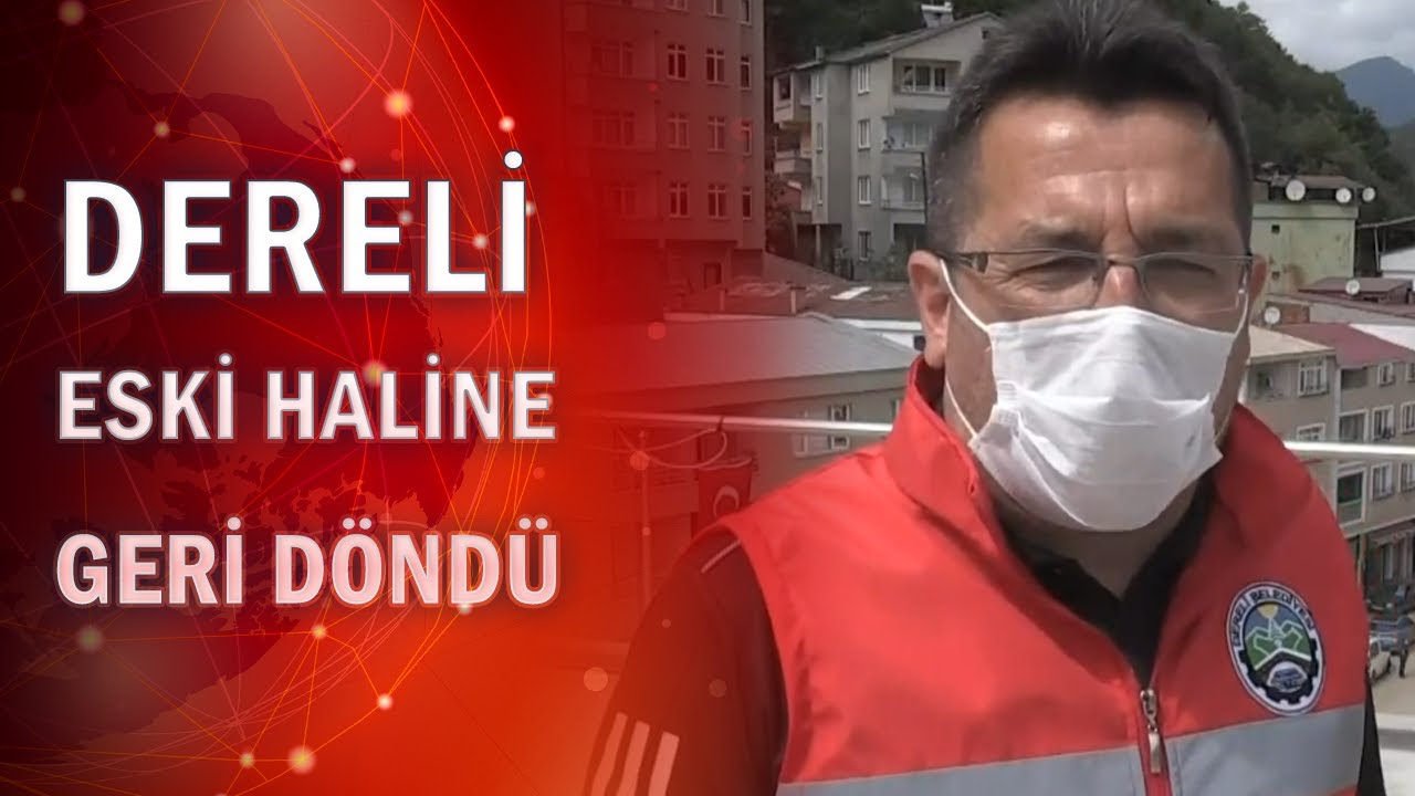 Sel felaketi yaşanan Dereli eski haline döndü