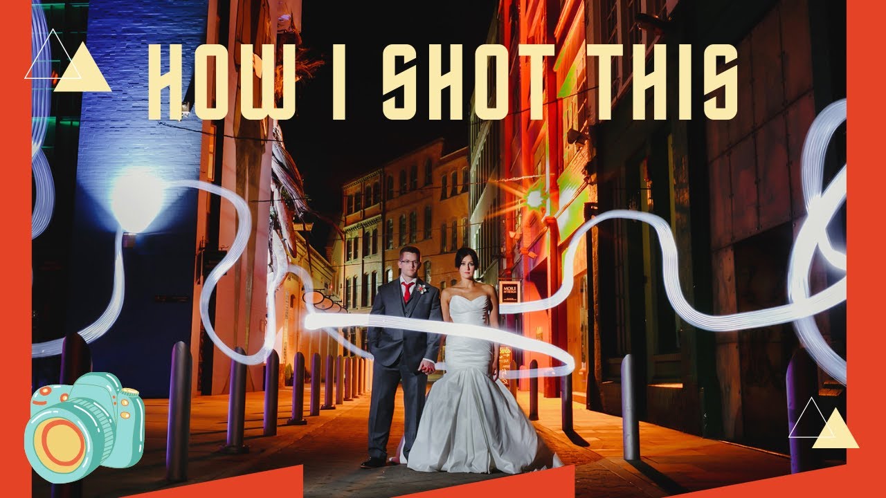 Light Painting PHOTOGRAPHY Tutorial - Camera SETTINGS for Long Exposure Wedding Portrait - How To