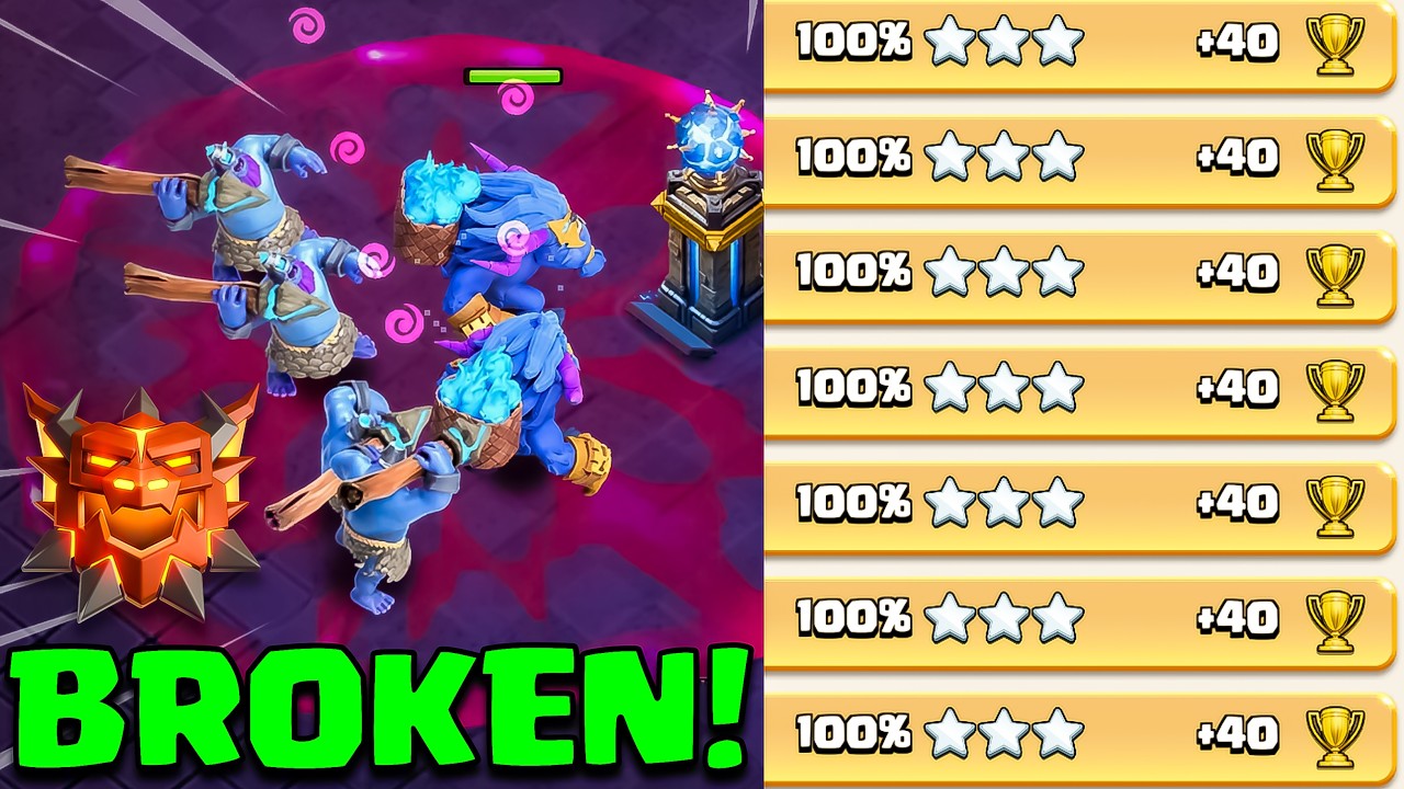 No Skill Needed!! This Broken Strategy in Legend League th18 attack strategies COC