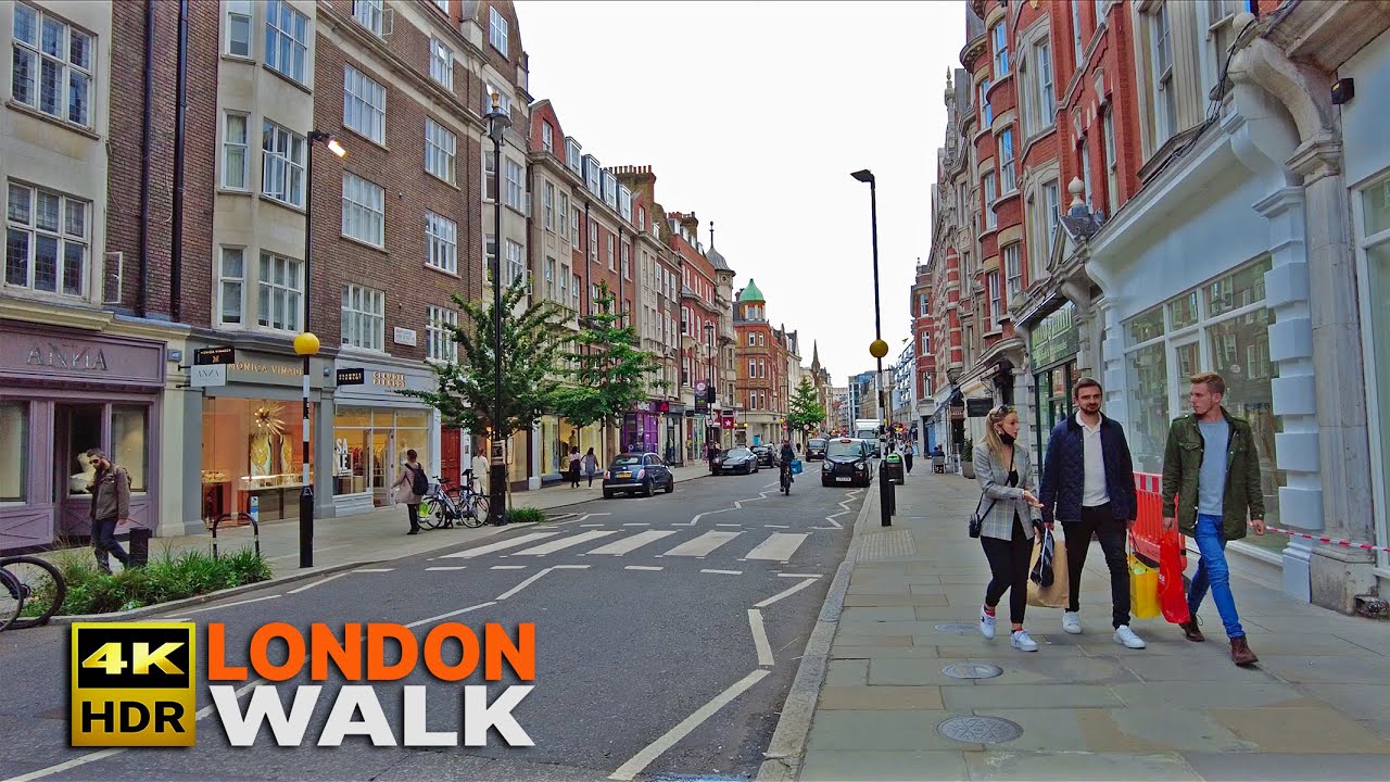 LONDON Walk 🇬🇧 - Posh inner-city hotspots: Marylebone High Street & St Christopher's Place