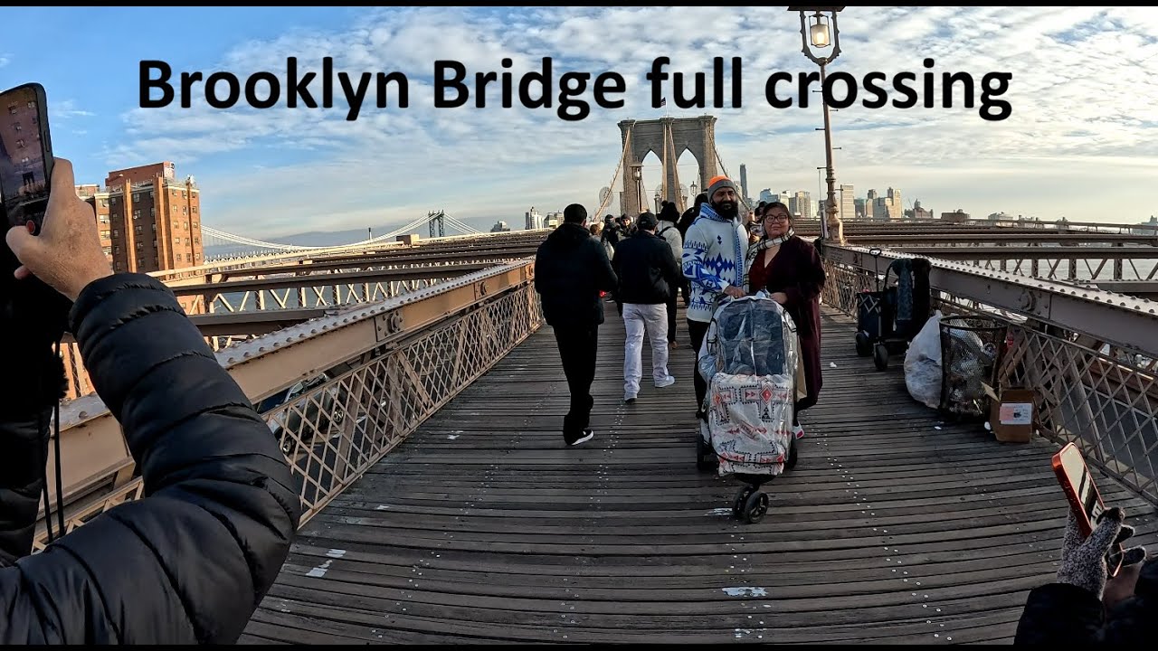 Brooklyn Bridge full crossing New York