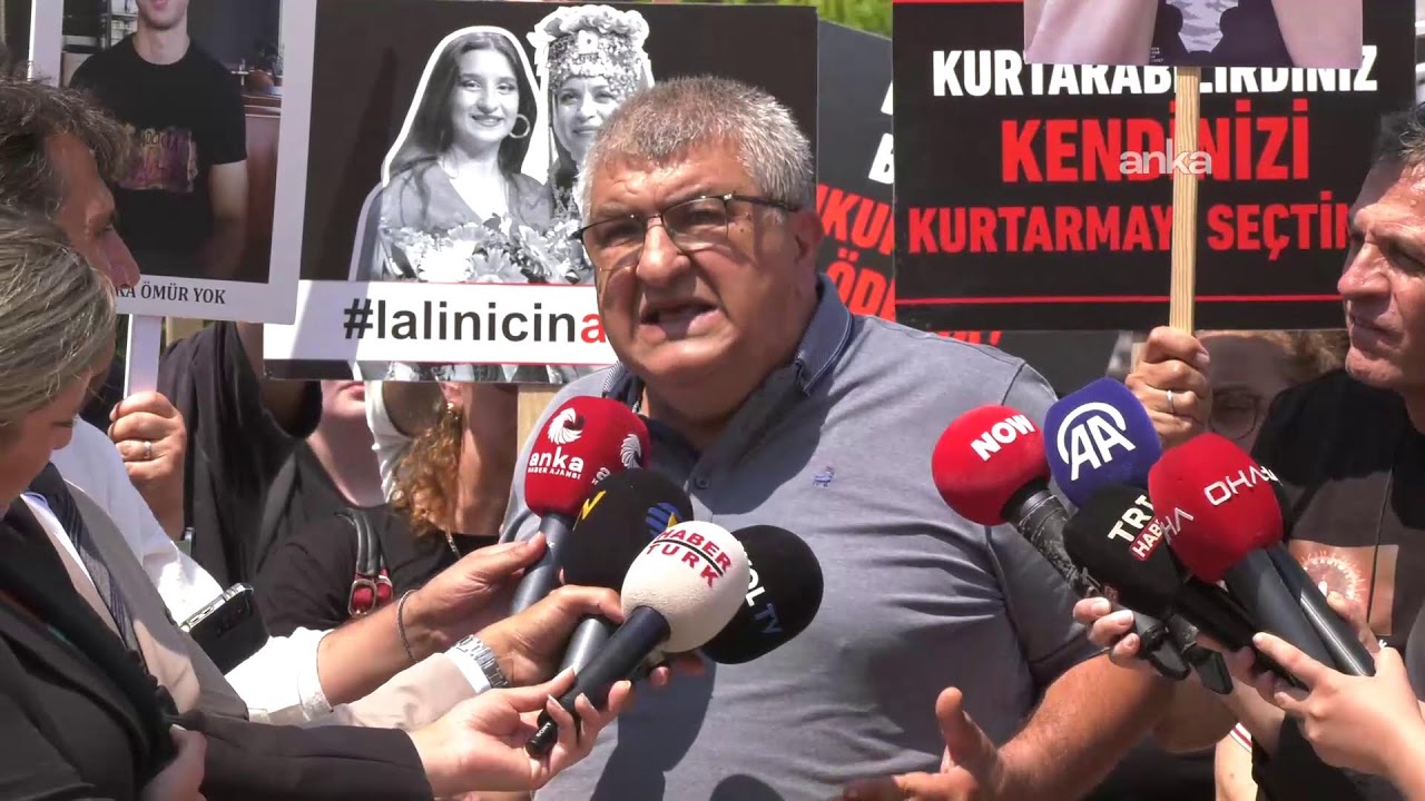 Grand Kartal Otel yangını davasının 10. gününde yaşamını yitirenlerin yakınları açıklama yaptı