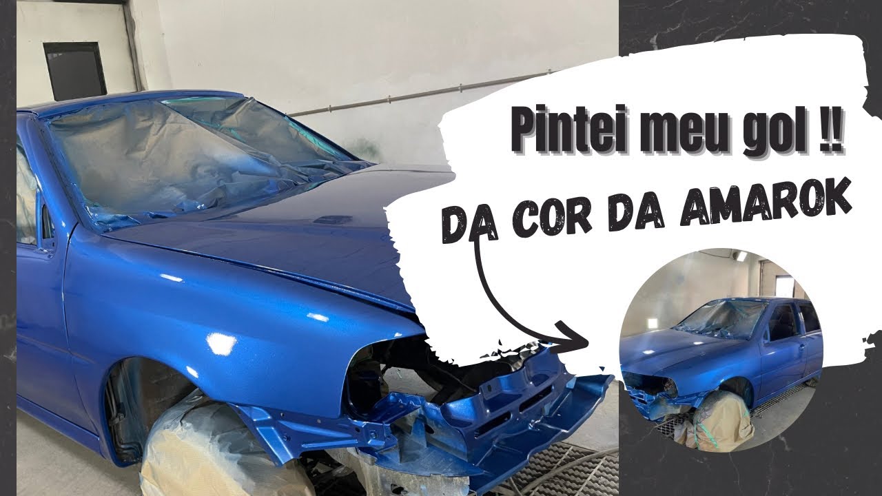 Pintei meu Gol PT de azul ravena, cor da Amarok, parte 3.