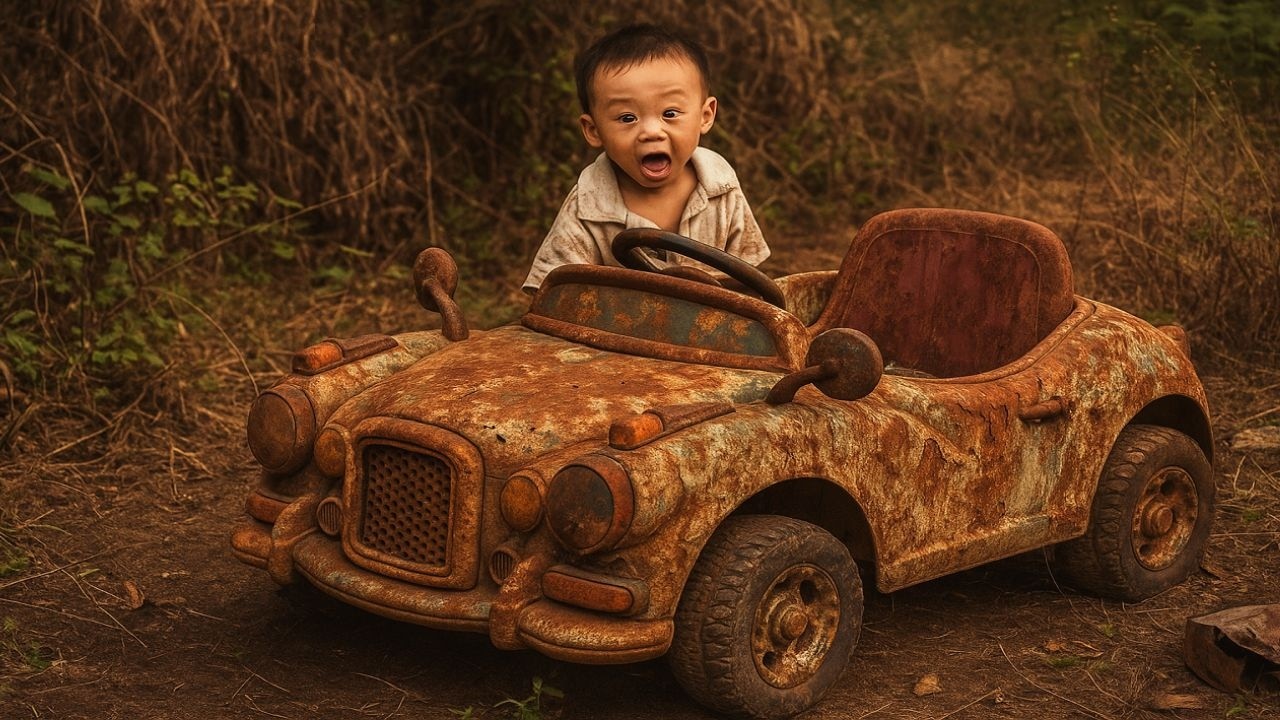 Restoration Abandoned Old MERCEDES MAYBACH Car into a Kids Electric Car Birthday Gift For MY SON