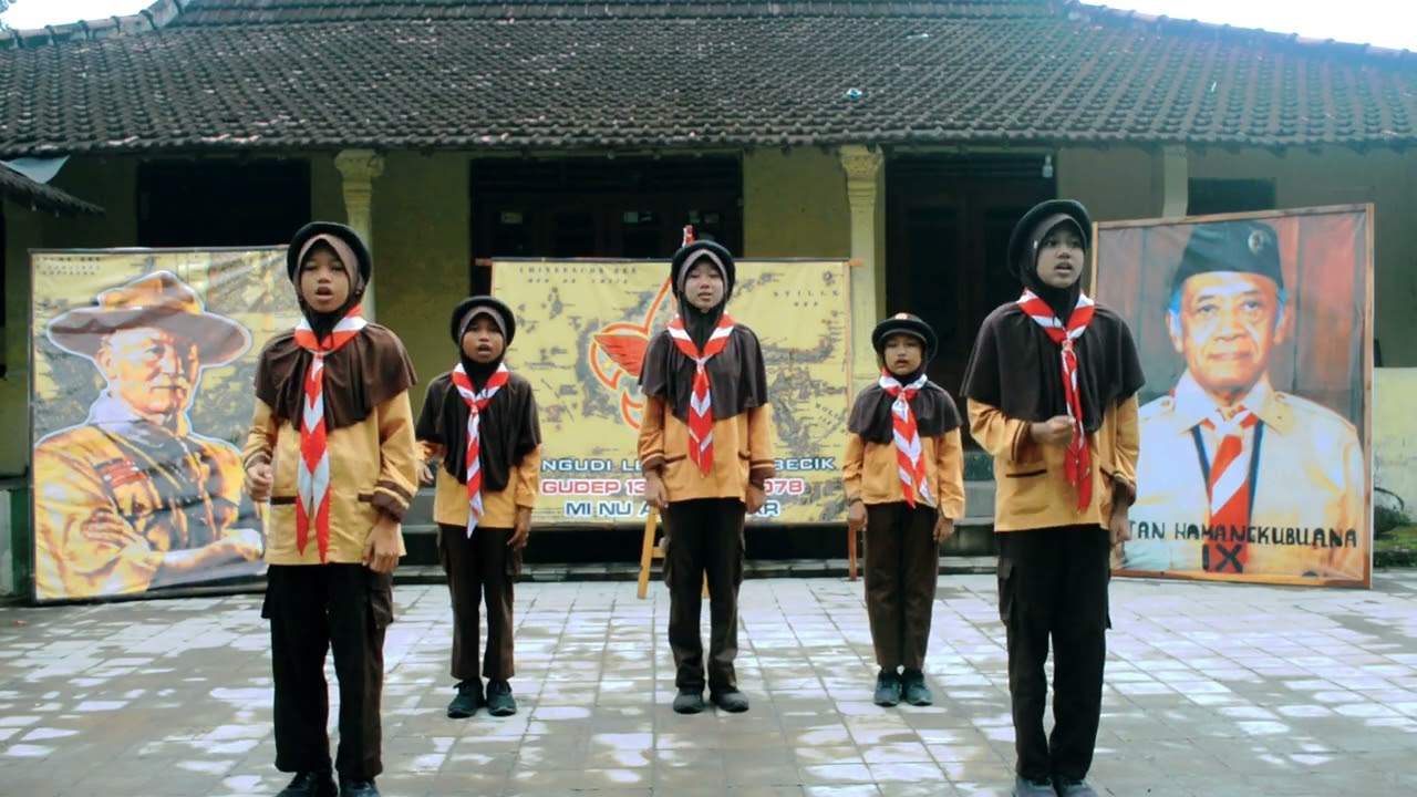 Yel-Yel Jambore Pramuka Madrasah 2023 | Pangkalan MI NU ABu Bakar | Bancangan Sambit | Regu Putri