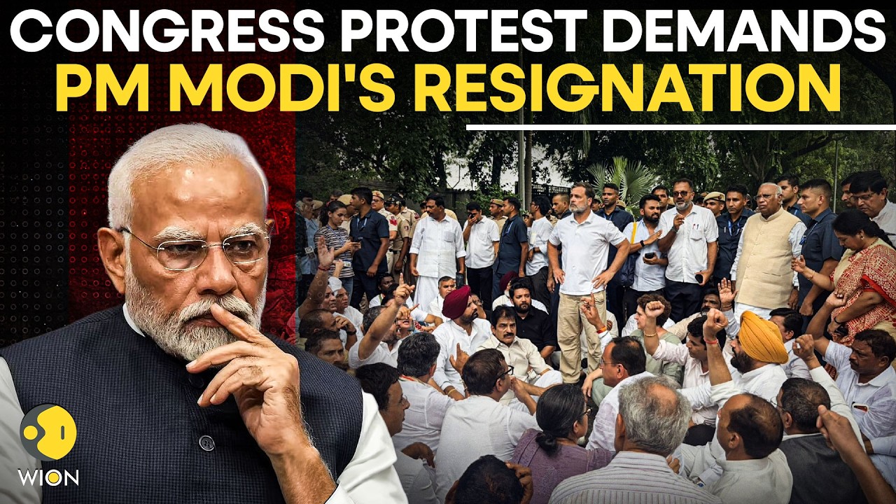 LIVE: Rahul, Priyanka Lead March To PM Residence | Demand PM Modi&rsquo;s Resignation | WION LIVE