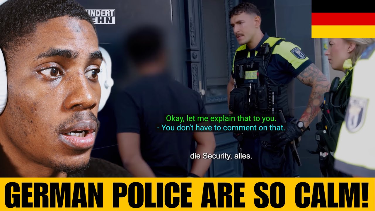 American Reacts to German Police Responding Mit Messer bedroht