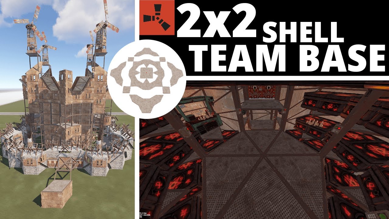 「RUST」2x2のチャイナウォール付きチームベースの作り方！
