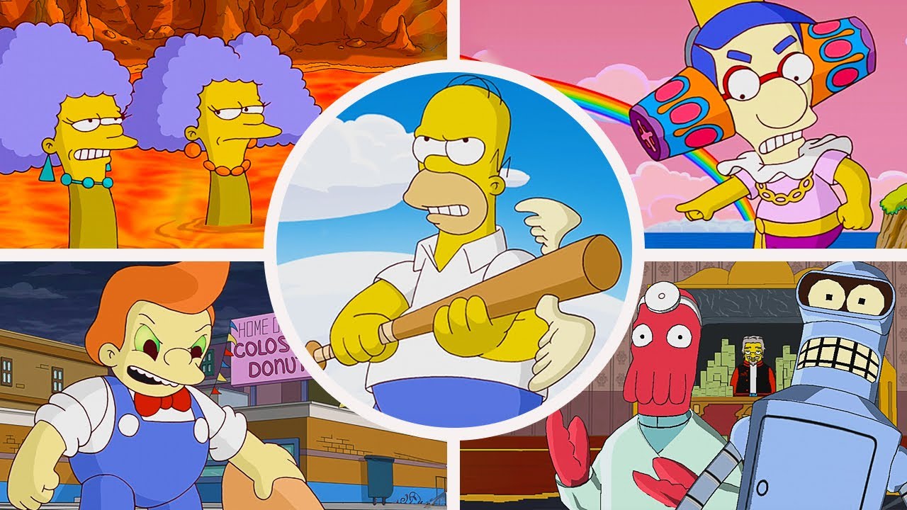 The Simpsons Game - All Bosses & Ending