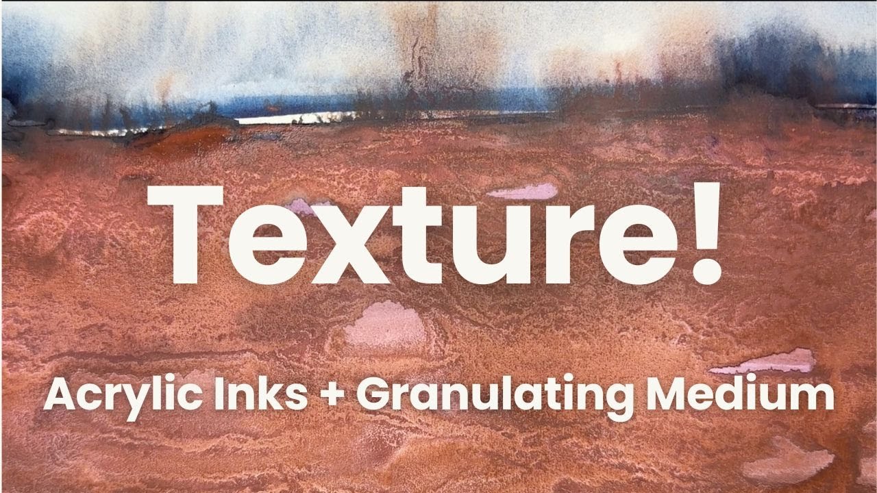 How to Create Textures with Acrylic Inks + Granulation Medium | Beginner Friendly