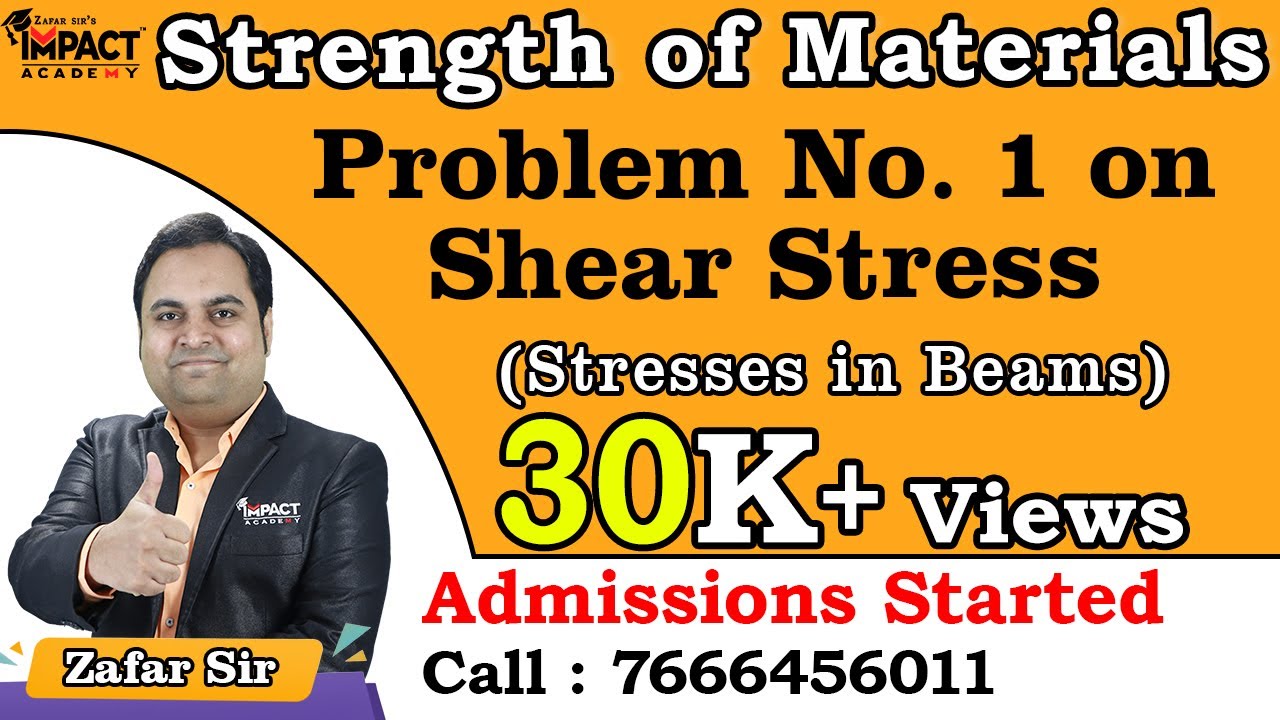 Problem No. 1 on Shear Stress | Stresses in Beams | Strength of Materials 