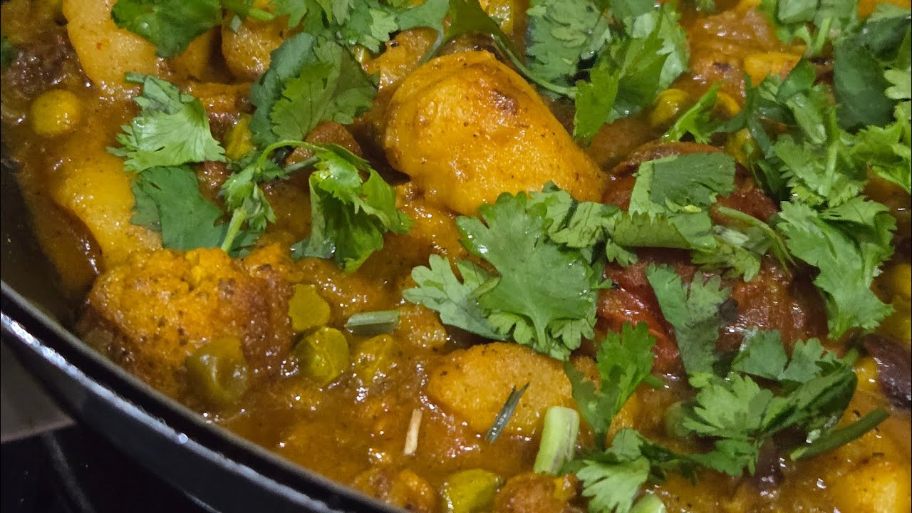 live gobhi matar ki sabji