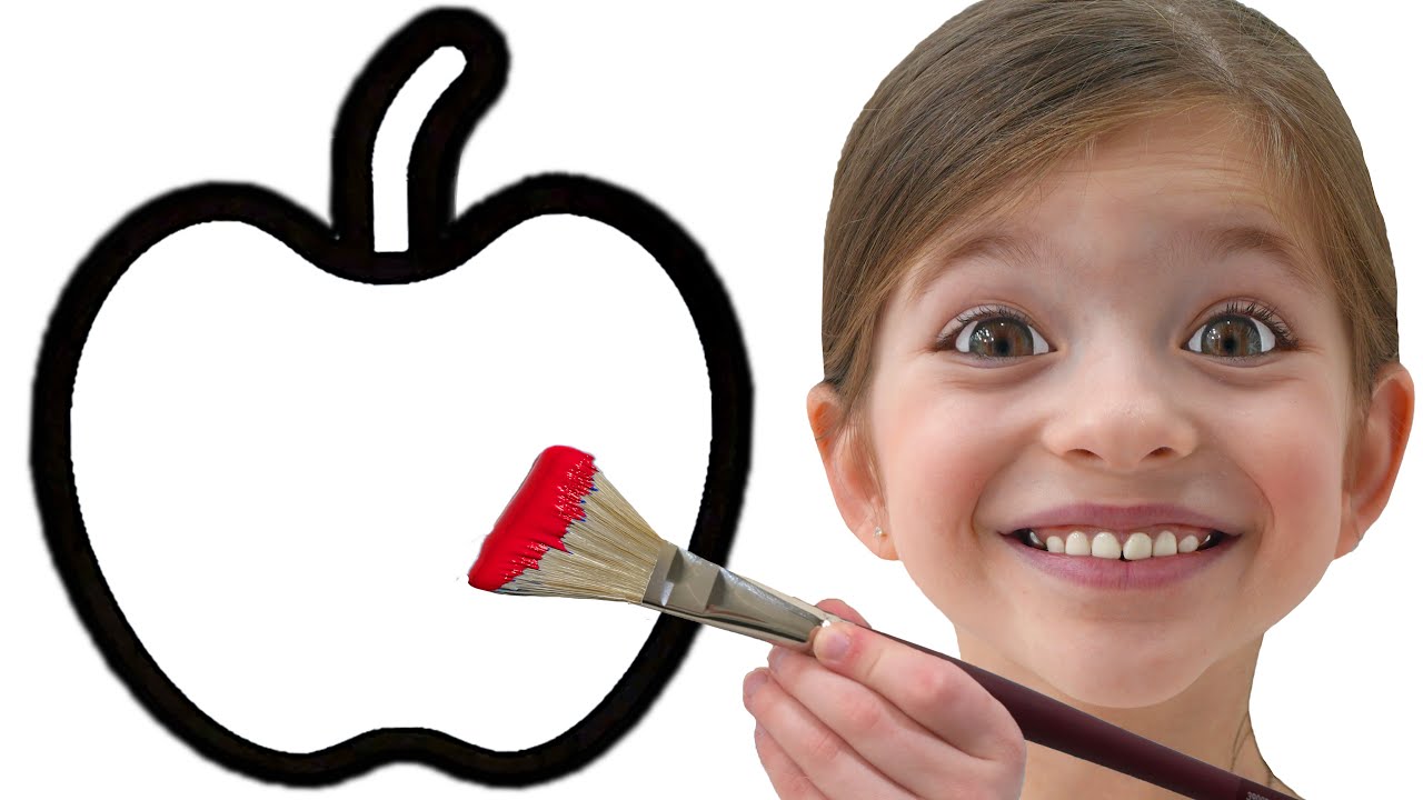 Adel is Painting Junk vs Healthy Food | Best Learning video for Toddlers!