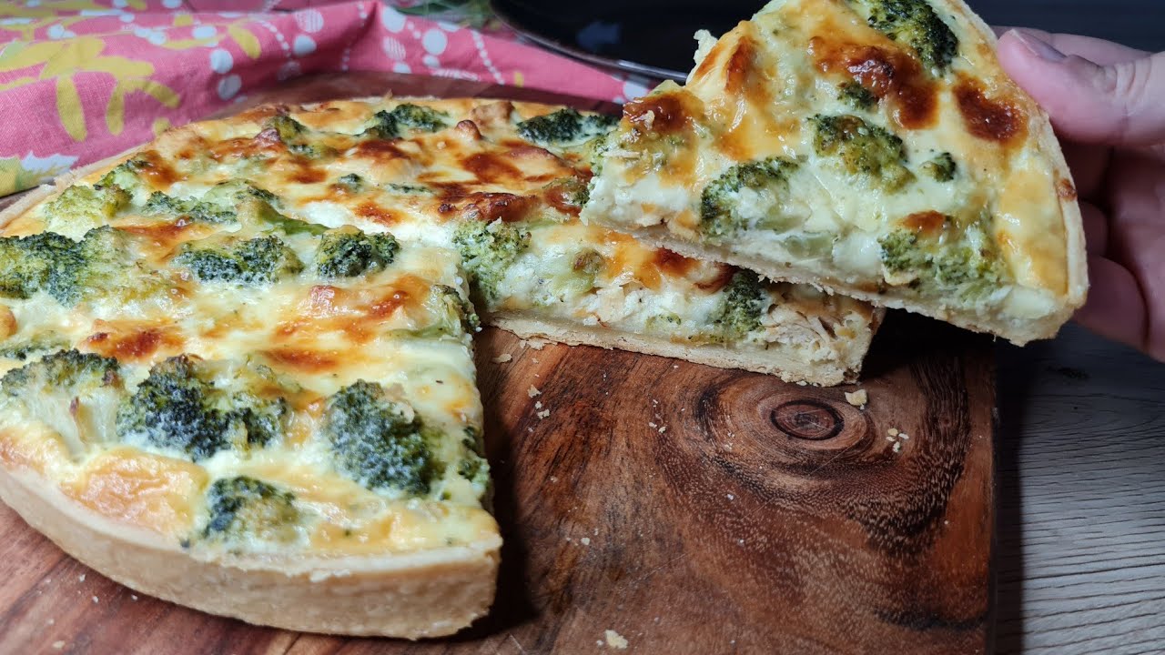 وصفة اليوم كيش بروكلي و دجاج Recette quiche poulet brocolis 🥦