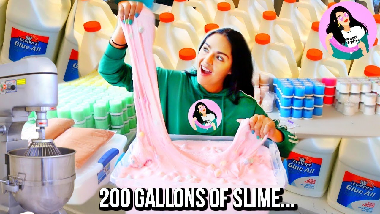 Restock My Slime Shop With Me For Nichole Jacklyne SLIME SHOP! i made 200 GALLONS of slime 😱