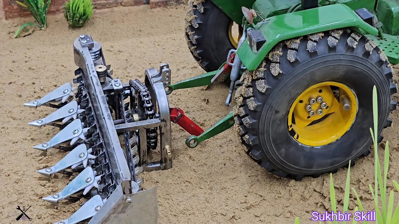 How to make a tractor machine | American Tractor Machine Wheat Harvester