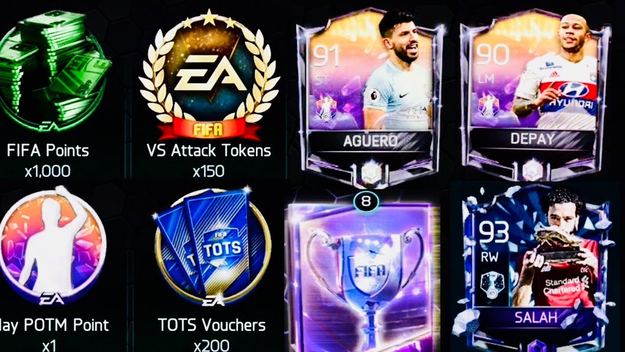 BIGGEST REWARDS IN FIFA MOBILE EVER - POTM Aguero, POTM Depay, Record Breaker Salah Euro Star Packs