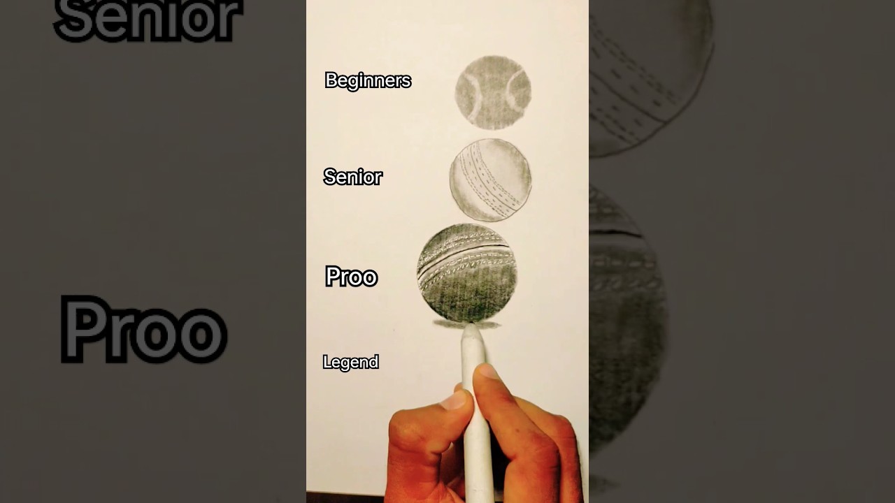 how to draw a cricket ball in different ways #art #viral #sketch #drawing #ball #cricket