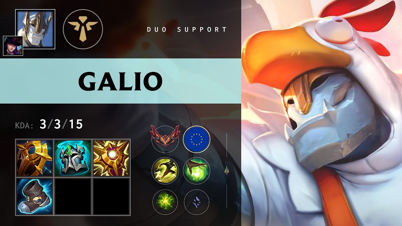 Galio Support vs Thresh (KCB Prime) - EUW Grandmaster Patch 26.11