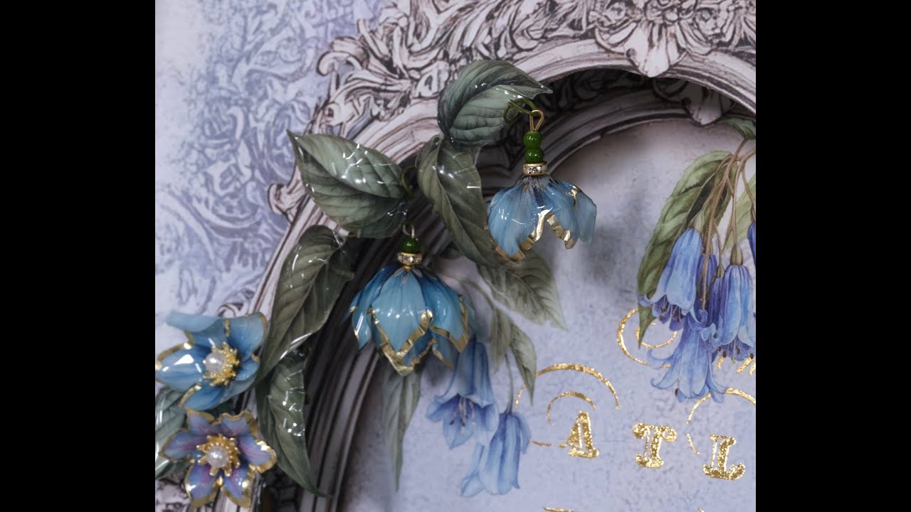 Anleitung Folienblumen Glockenblumen und Brosche