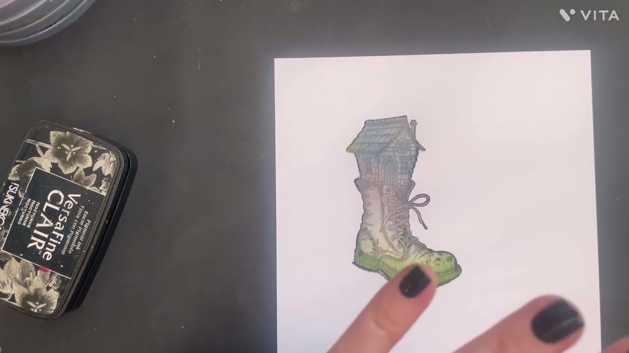 Lavinia stamped card