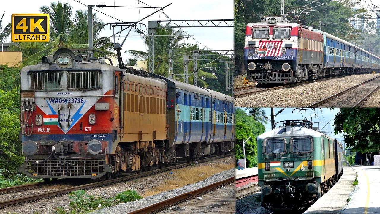 WAG 5, WAG 7, WAG 9 hauled Express / Superfast Trains !! Electric Loco Shed, Indian Railways