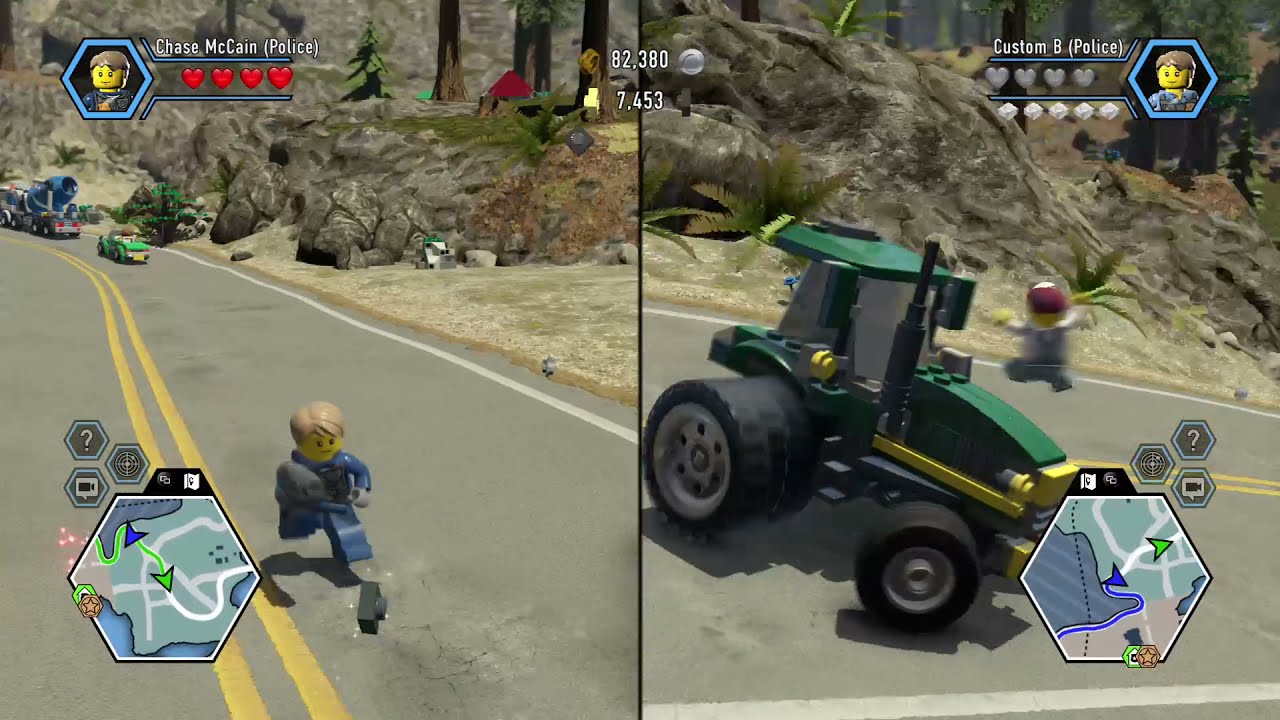 Xbox - Lego City Undercover - two local players coop mode split screen