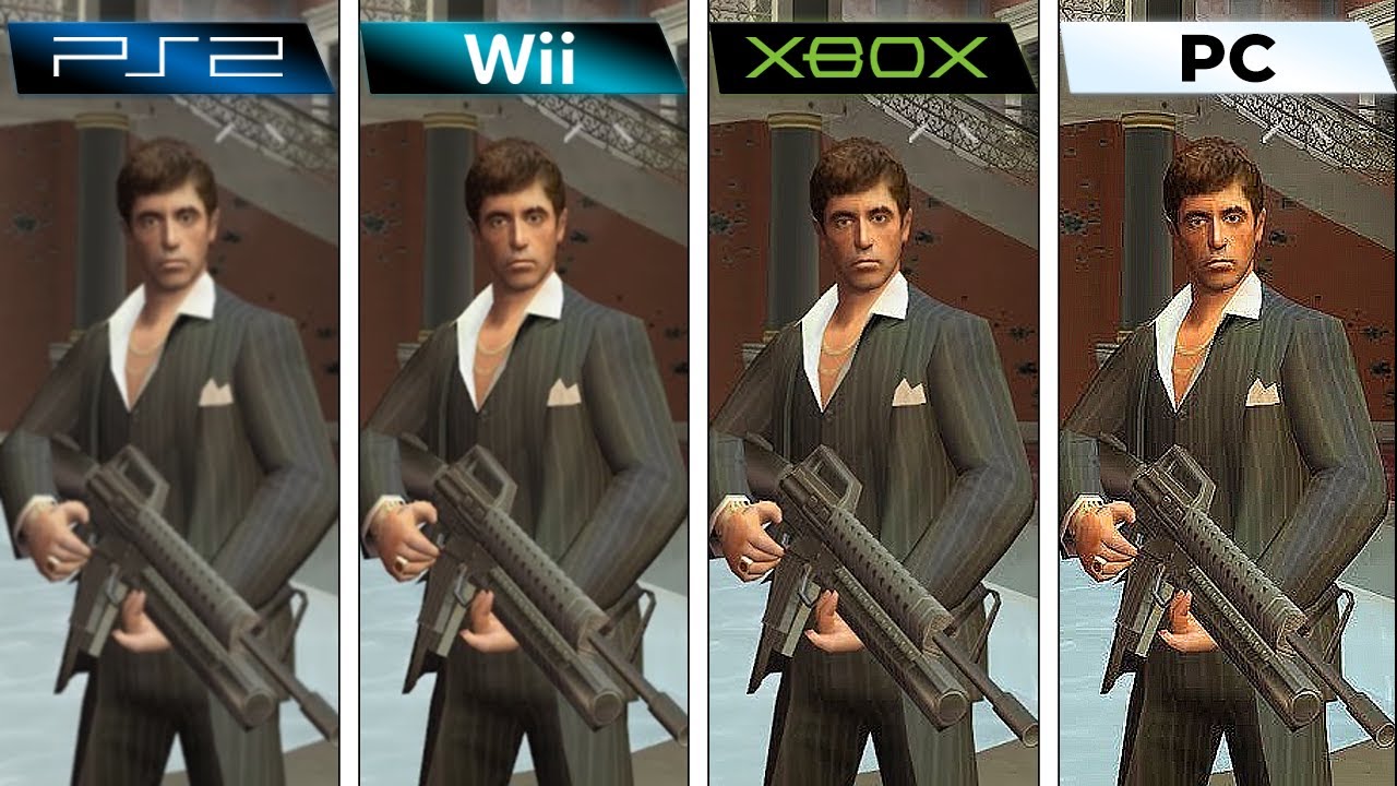 Scarface The World Is Yours (2006) PS2 vs Wii vs XBOX vs PC (Graphics Comparison)