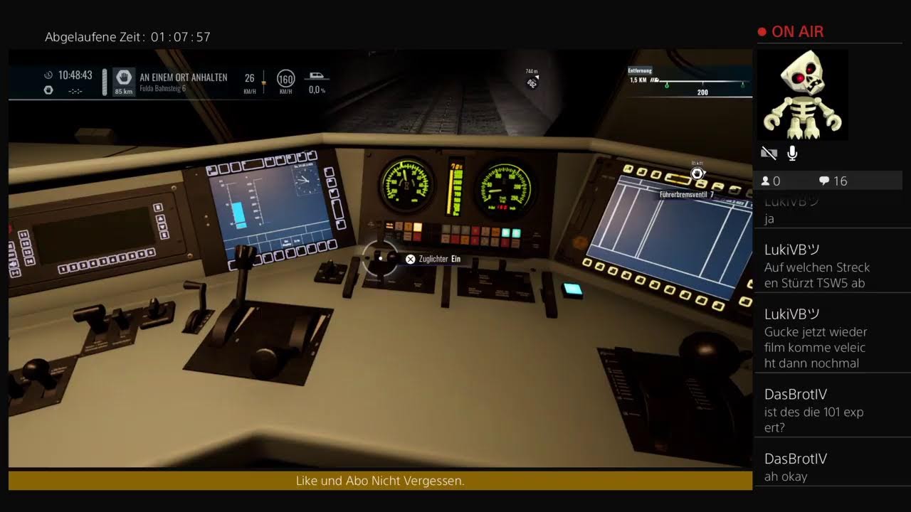 TSW 5 auf PS4 Zocken. (Ersatzzug BR 101 mit IC 1 Wagen) Würzburg ‹-› Kassel