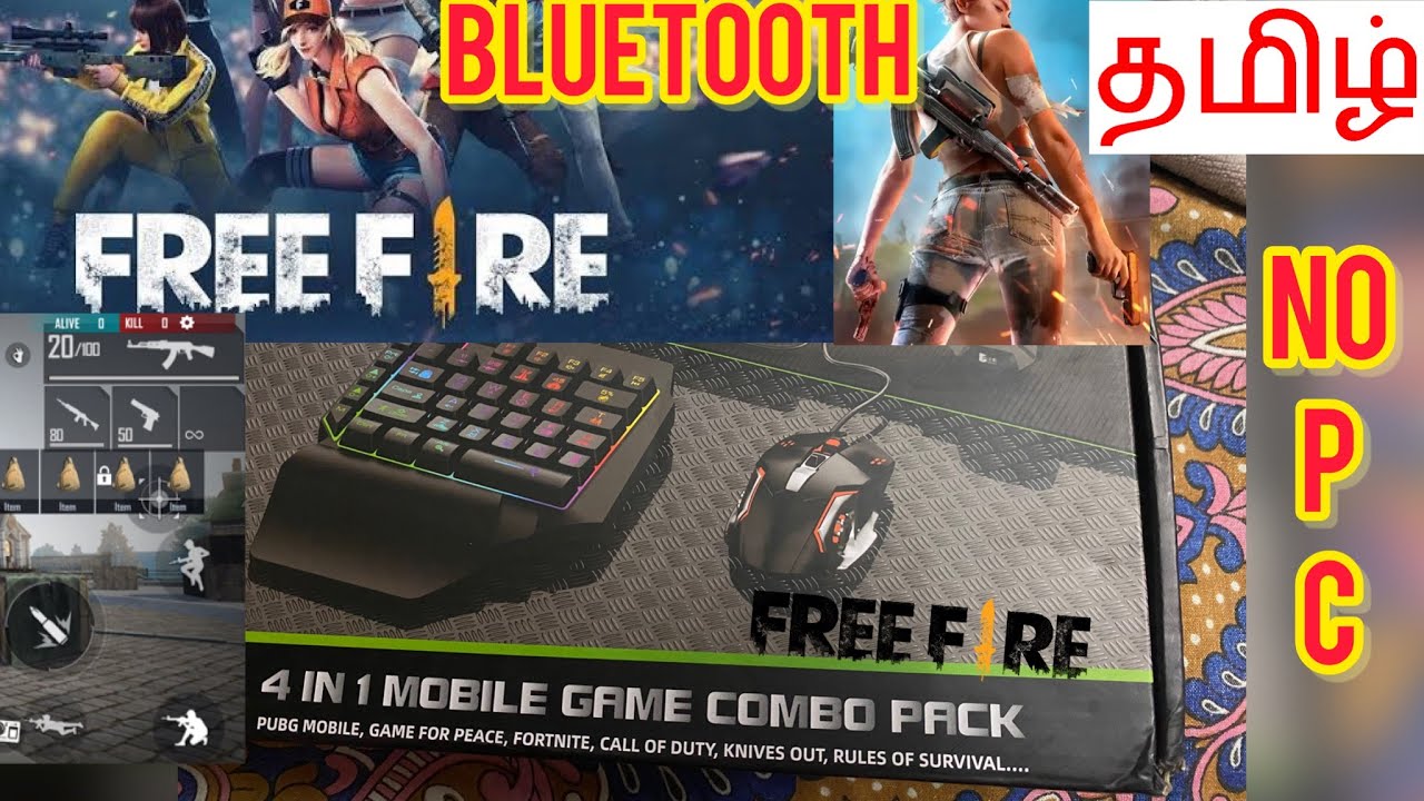 FREEFIRE tamil| gaming converter for FREEFIRE |bluetooth keyboard mouse android iPhone wireless