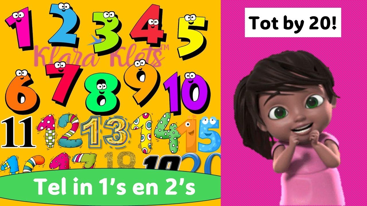 Tel in 1's en 2's tot by 20 en terug!