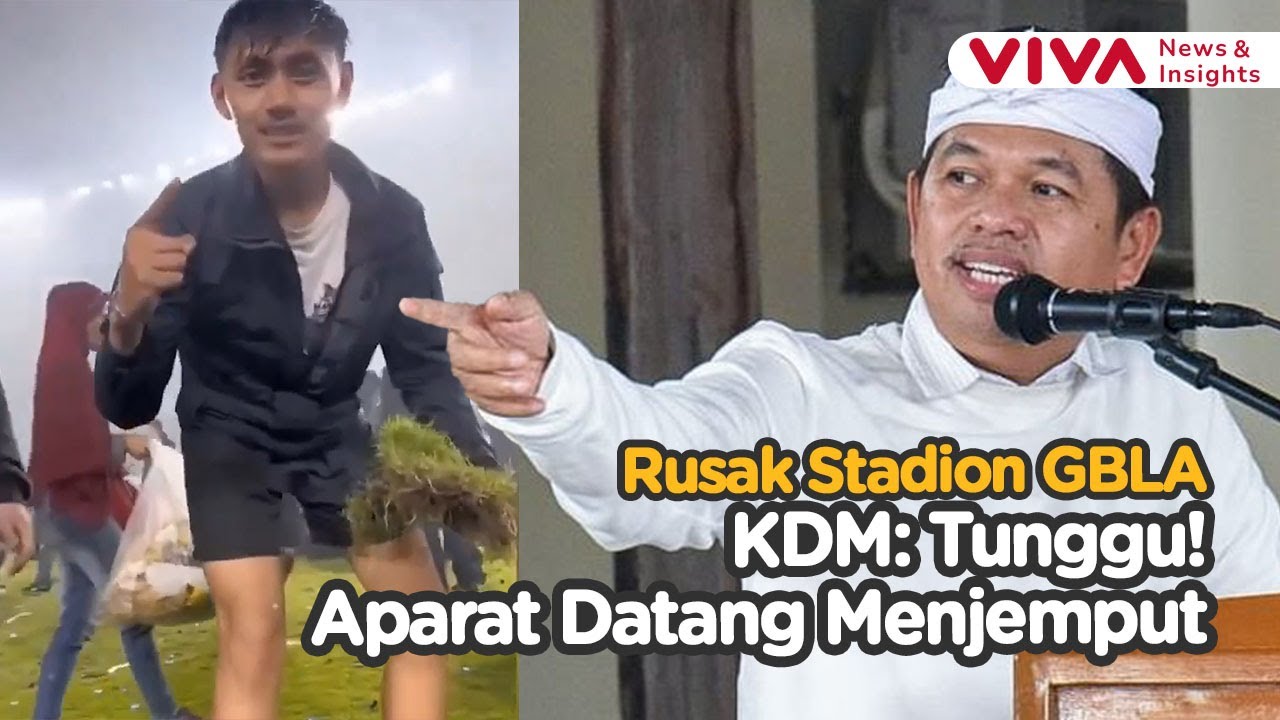Rayakan Kemenangan Oknum Suporter Rusak Rumput dan Jaring Gawang Stadion GBLA