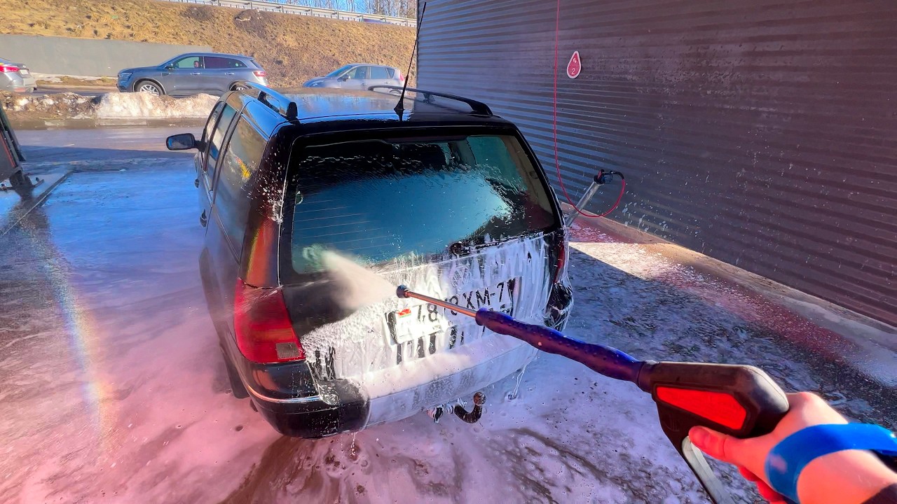 My Grandpa’s Dirty Golf 4 After a Long Winter — Satisfying ASMR Hand Car Wash