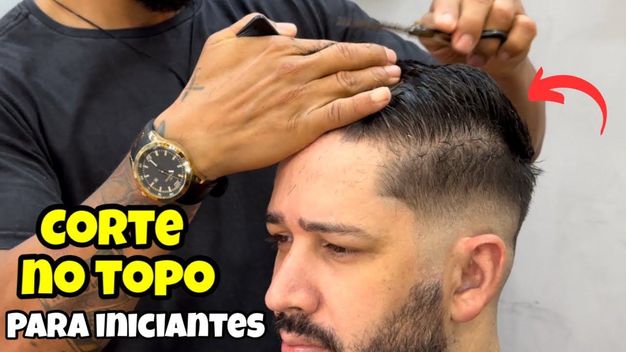 Como Cortar O Cabelo No Topo Para Barbeiros Iniciantes. #papodebarbeiro