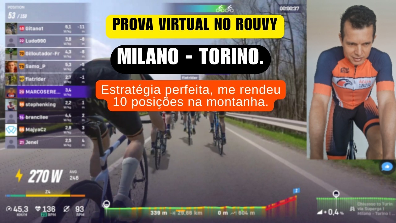 38º de 150! Minha estratégia de ultrapassagem na Milano-Torino (ROUVY)