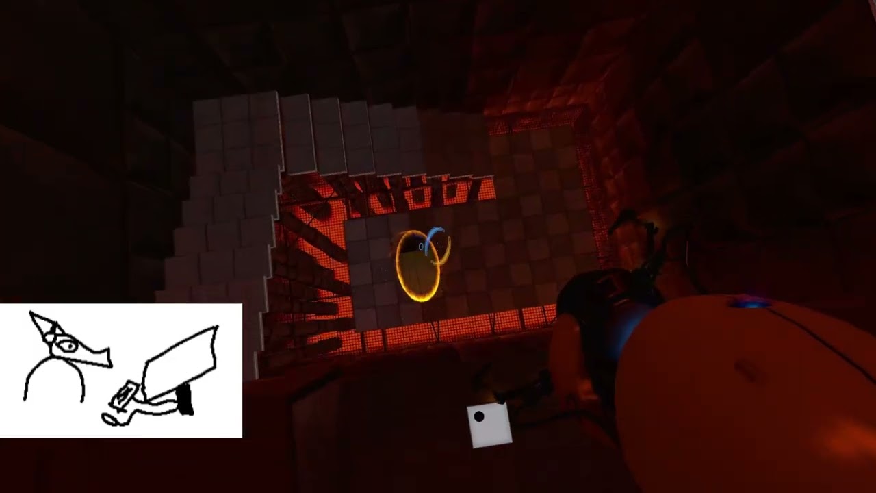 Smol dragon plays portal